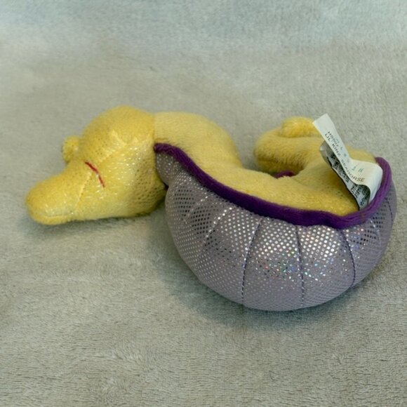 Ganz Webkinz LILKINZ  SEAHORSE Plush 7” No Code Yellow Purple Sparkly HS507 - Picture 6 of 13